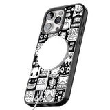 iPhone 16 Pro Max Checkerboard Heads Black Impact Phone Case