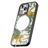 iPhone 16 Pro Max Two Jaguars & Foliage Jungle Cat Pattern Black Impact Phone Case