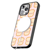 iPhone 16 Pro Max Bread Faces Kawaii Pattern Black Impact Phone Case