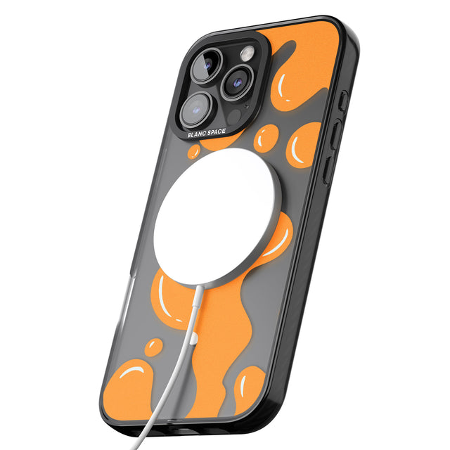 iPhone 16 Pro Max Orange Lava Lamp Black Impact Phone Case