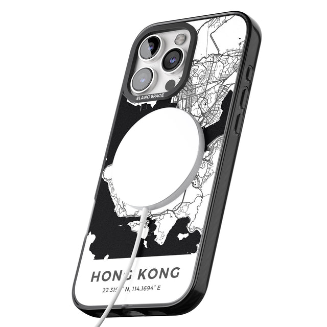 iPhone 16 Pro Max Map of Hong Kong Black Impact Phone Case