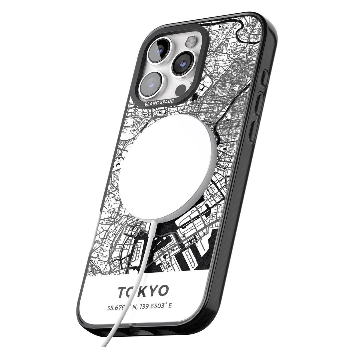 iPhone 16 Pro Max Map of Tokyo, Japan Black Impact Phone Case