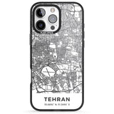 iPhone 16 Pro Max Map of Tehran, Iran Black Impact Phone Case