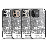 iPhone 16 Pro Max Map of Tehran, Iran Black Impact Phone Case