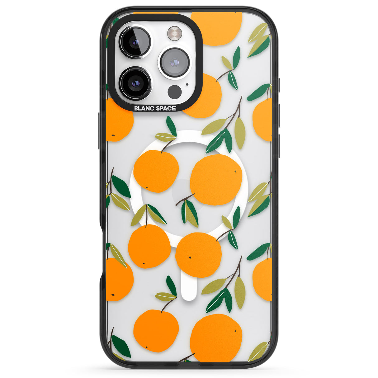 iPhone 16 Pro Max Oranges Pattern Black Impact Phone Case