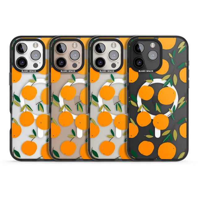 iPhone 16 Pro Max Oranges Pattern Black Impact Phone Case