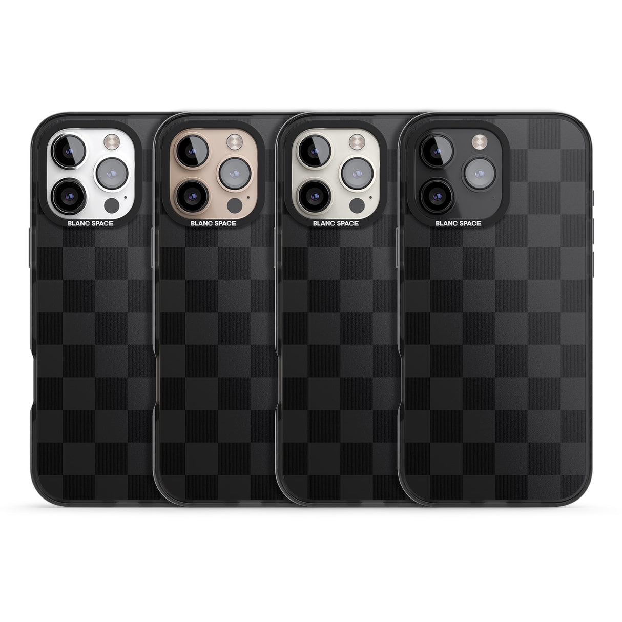 iPhone 16 Pro Max BLACK CHECKERED Black Impact Phone Case + Magsafe