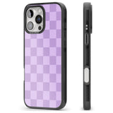 iPhone 16 Pro Max LILAC CHECKERED Black Impact Phone Case + Magsafe