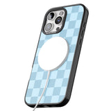 iPhone 16 Pro Max SKYBLUE CHECKERED Clear Impact Phone Case + Magsafe