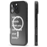 iPhone 16 Pro Max Why be moody? (White) Black Impact Phone Case