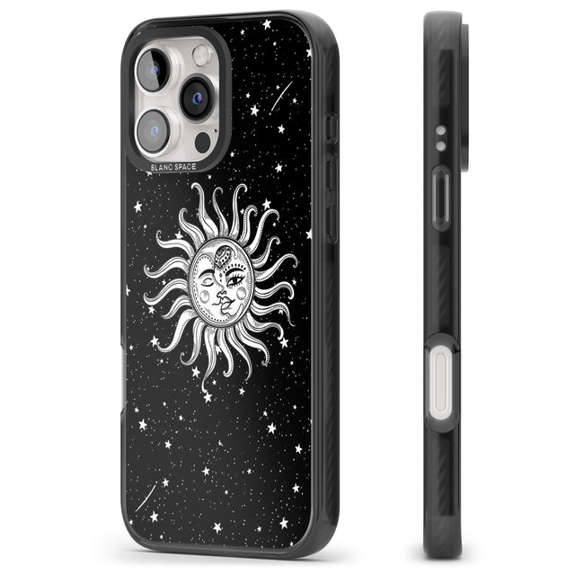 iPhone 16 Pro Max Mystic Sun Moon Black Impact Phone Case