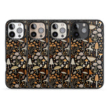 iPhone 16 Pro Max Sentimental Mushrooms Pattern Black Impact Phone Case