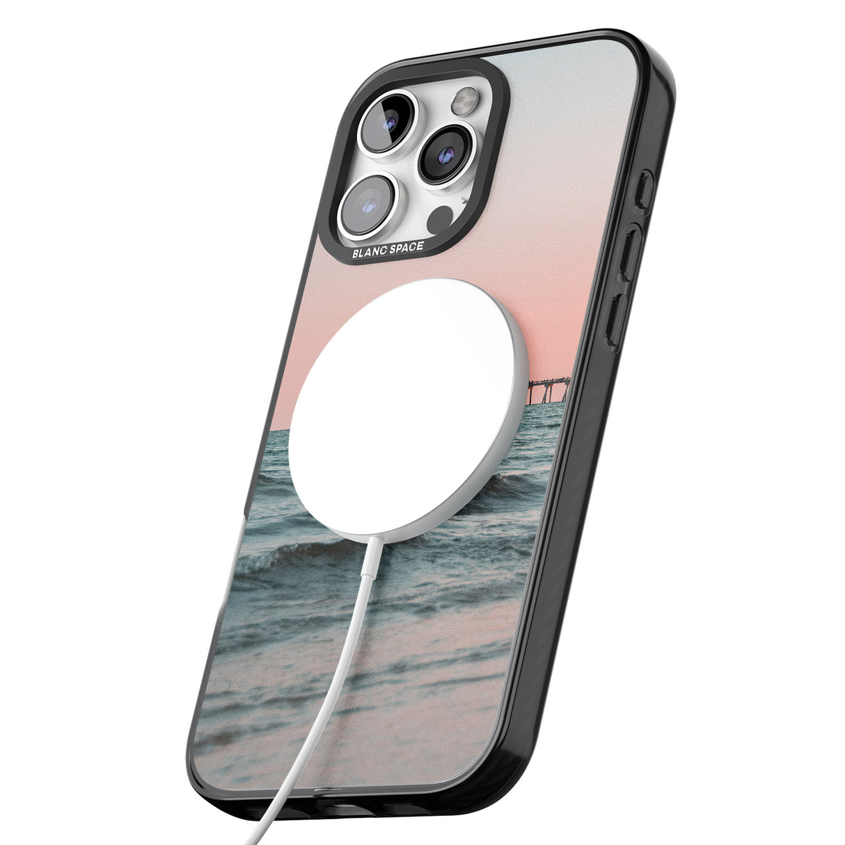 iPhone 16 Pro Max Beach Pier Photograph Black Impact Phone Case