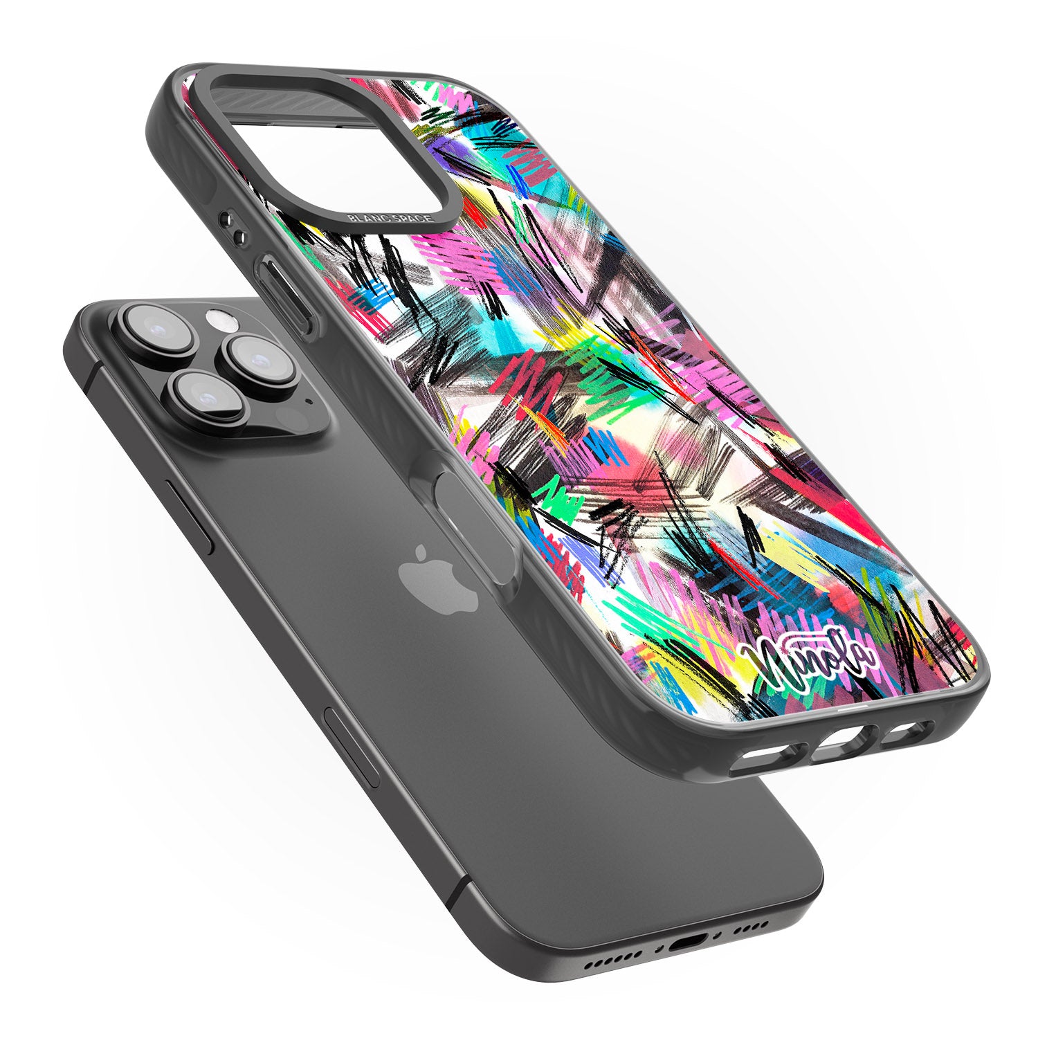 iPhone 16 Pro Max Wild Strokes Black Impact Phone Case