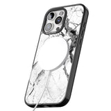 iPhone 16 Pro Max Black & White Stormy Marble Black Impact Phone Case