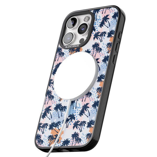 iPhone 16 Pro Max Summer Palm Trees Black Impact Phone Case