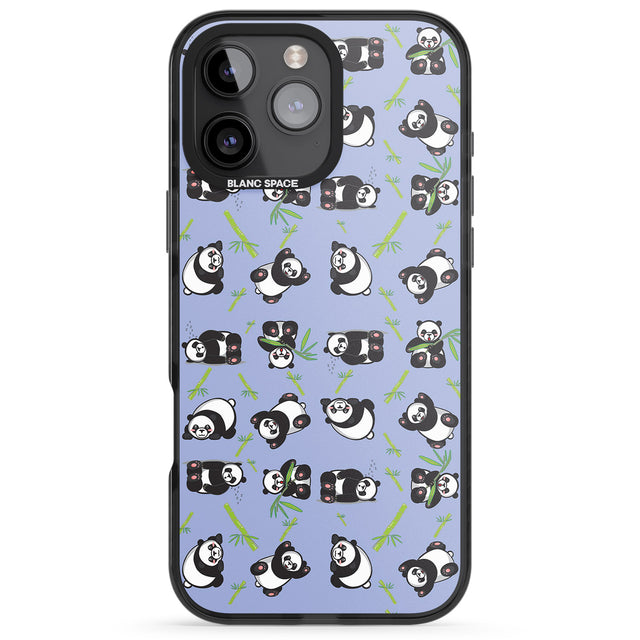 iPhone 16 Pro Max Panda Pattern Black Impact Phone Case