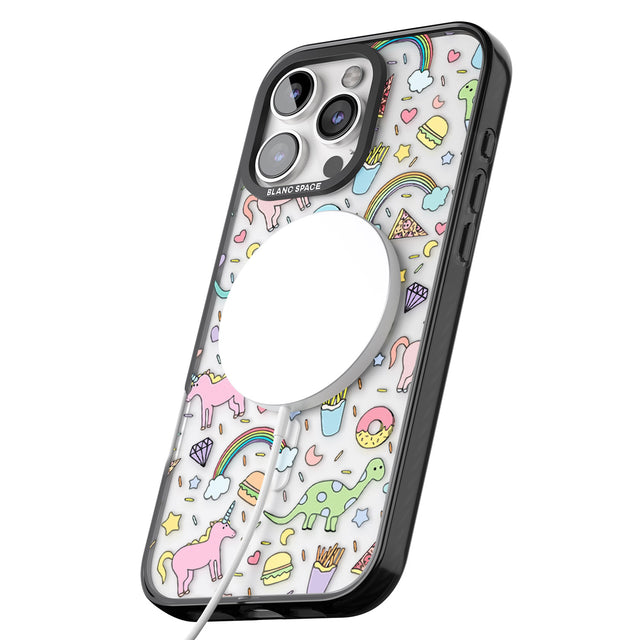 iPhone 16 Pro Max Cute Pattern Black Impact Phone Case