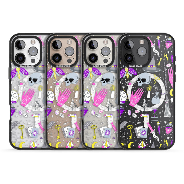 iPhone 16 Pro Max Black Magic Pattern Black Impact Phone Case