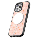 iPhone 16 Pro Max Paws & Hearts Pattern Black Impact Phone Case