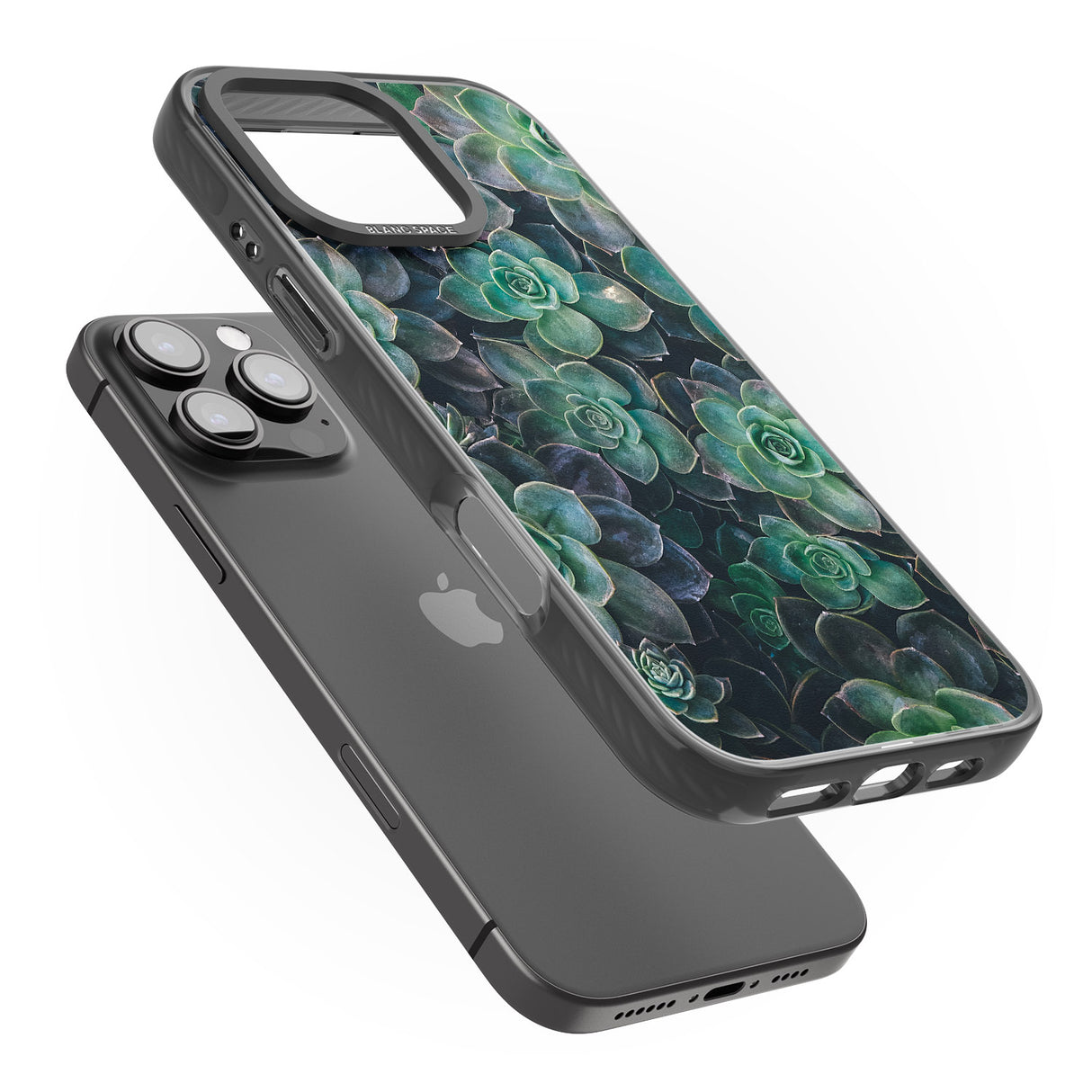 iPhone 16 Pro Max Succulents - Real Botanical Photographs Black Impact Phone Case