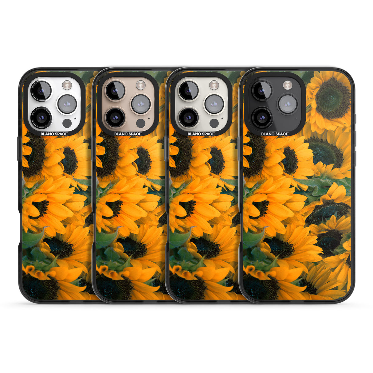 iPhone 16 Pro Max Sunflowers Black Impact Phone Case