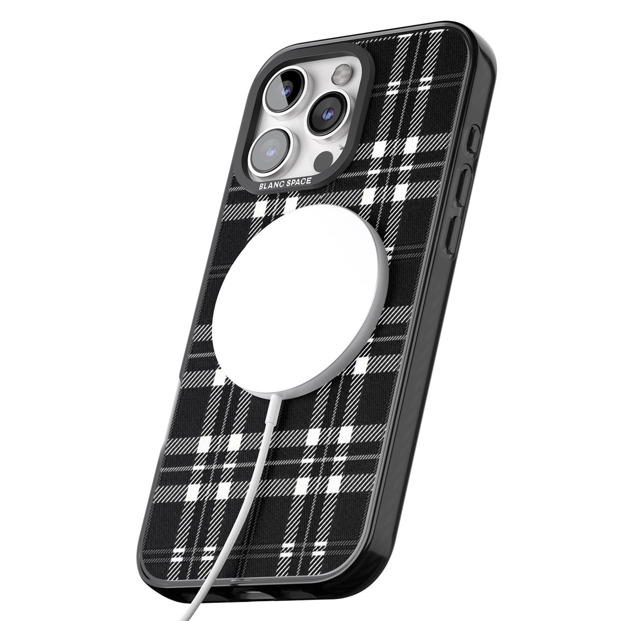 iPhone 16 Pro Max Divine Black Plaid Black Impact Phone Case