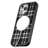 iPhone 16 Pro Max Divine Black Plaid Black Impact Phone Case