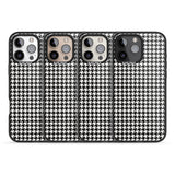 iPhone 16 Pro Max Chic Houndstooth Check Black Impact Phone Case