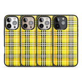 iPhone 16 Pro Max Yellow Plaid Black Impact Phone Case