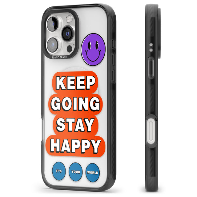 iPhone 16 Keep Going Stay Happy Clear Impact Phone Case