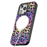 iPhone 16 Pro Max Rainbow Gradient Leopard Print Black Impact Phone Case