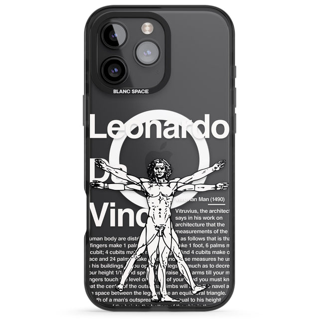 iPhone 16 Pro Max Vitruvian Man Black Impact Phone Case