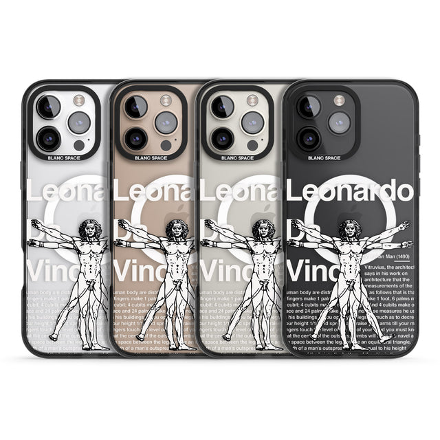 iPhone 16 Pro Max Vitruvian Man Black Impact Phone Case