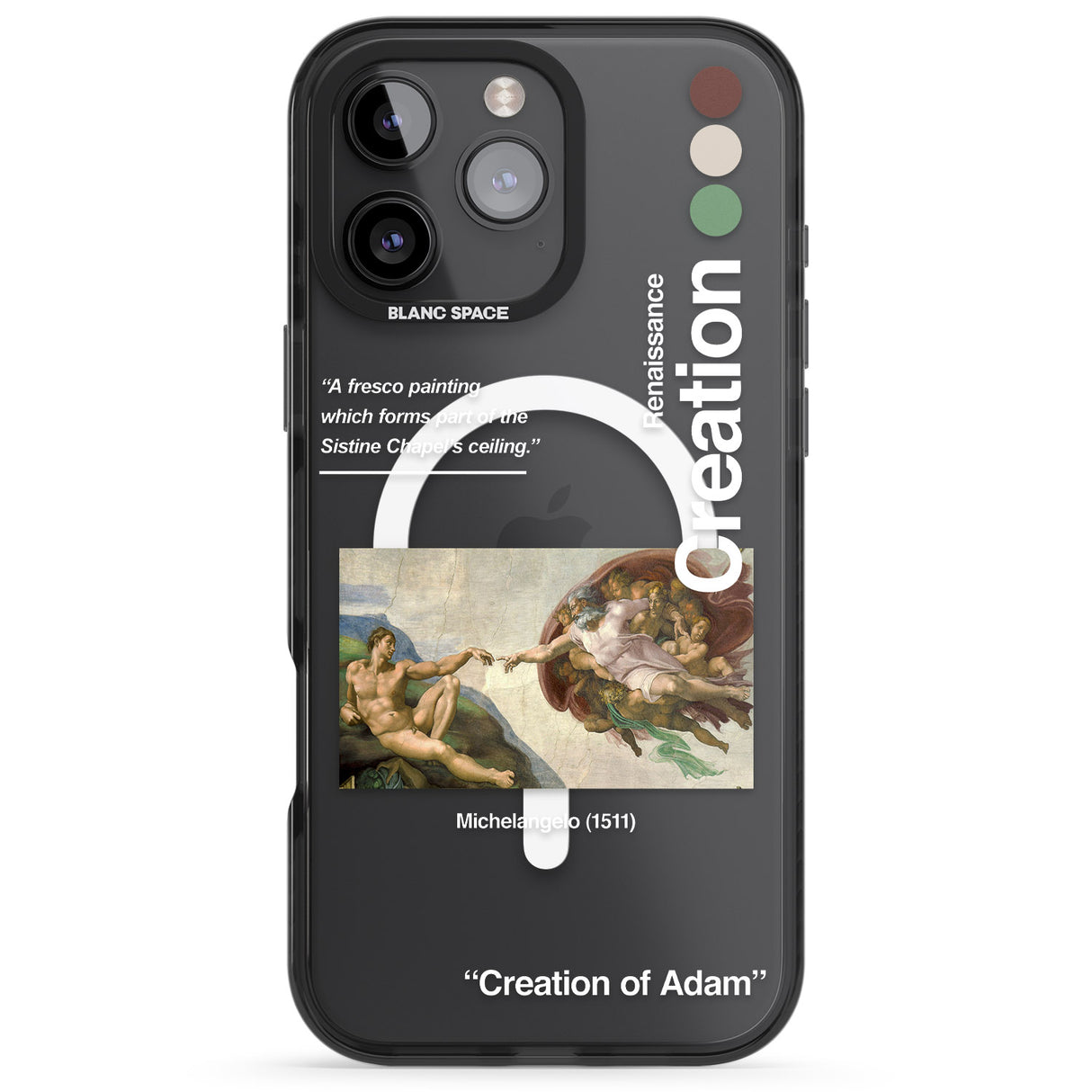 iPhone 16 Pro Max Creation of Adam - Michelangelo Black Impact Phone Case