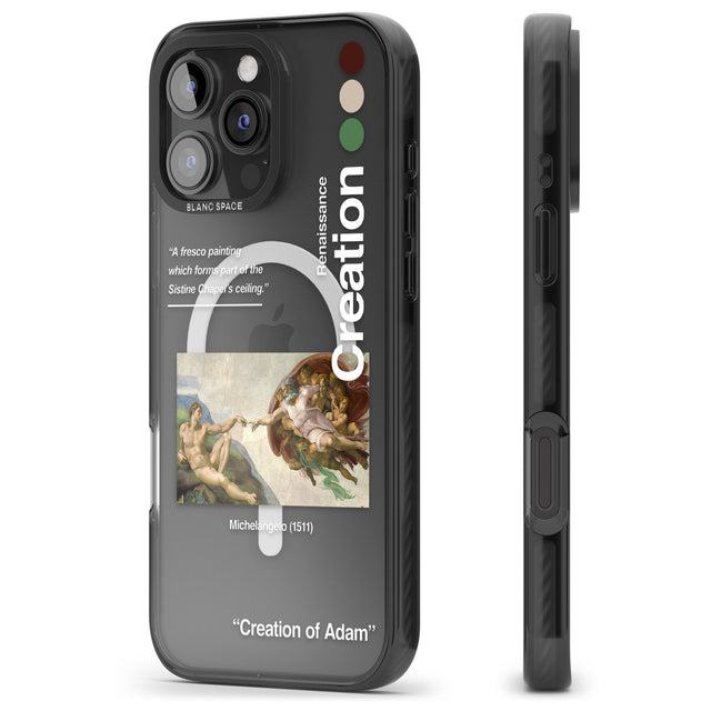 iPhone 16 Pro Max Creation of Adam - Michelangelo Black Impact Phone Case