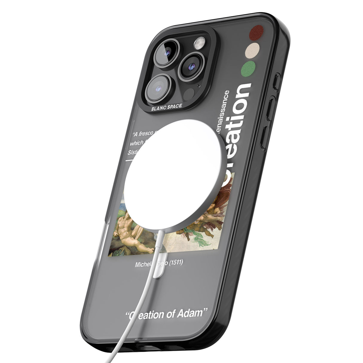 iPhone 16 Pro Max Creation of Adam - Michelangelo Black Impact Phone Case