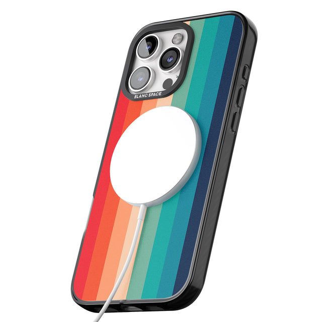 iPhone 16 Pro Max Retro 70's Colour Palette Black Impact Phone Case