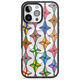 iPhone 16 Pro Max Multi Colour Stars Pattern Black Impact Phone Case