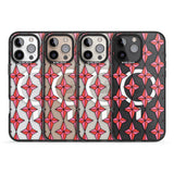 iPhone 16 Pro Max Rose Stars Pattern (Clear) Black Impact Phone Case