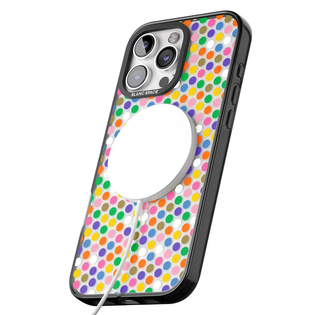 iPhone 16 Pro Max Multicolour Polka-dot Fiesta Black Impact Phone Case