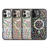 iPhone 16 Pro Max Colourful Stars & Candy Canes Black Impact Phone Case