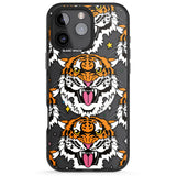 iPhone 16 Pro Max Fierce Jungle Tigers Black Impact Phone Case