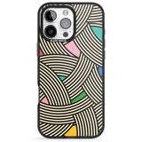 iPhone 16 Pro Max Multicolour Optic Waves Black Impact Phone Case