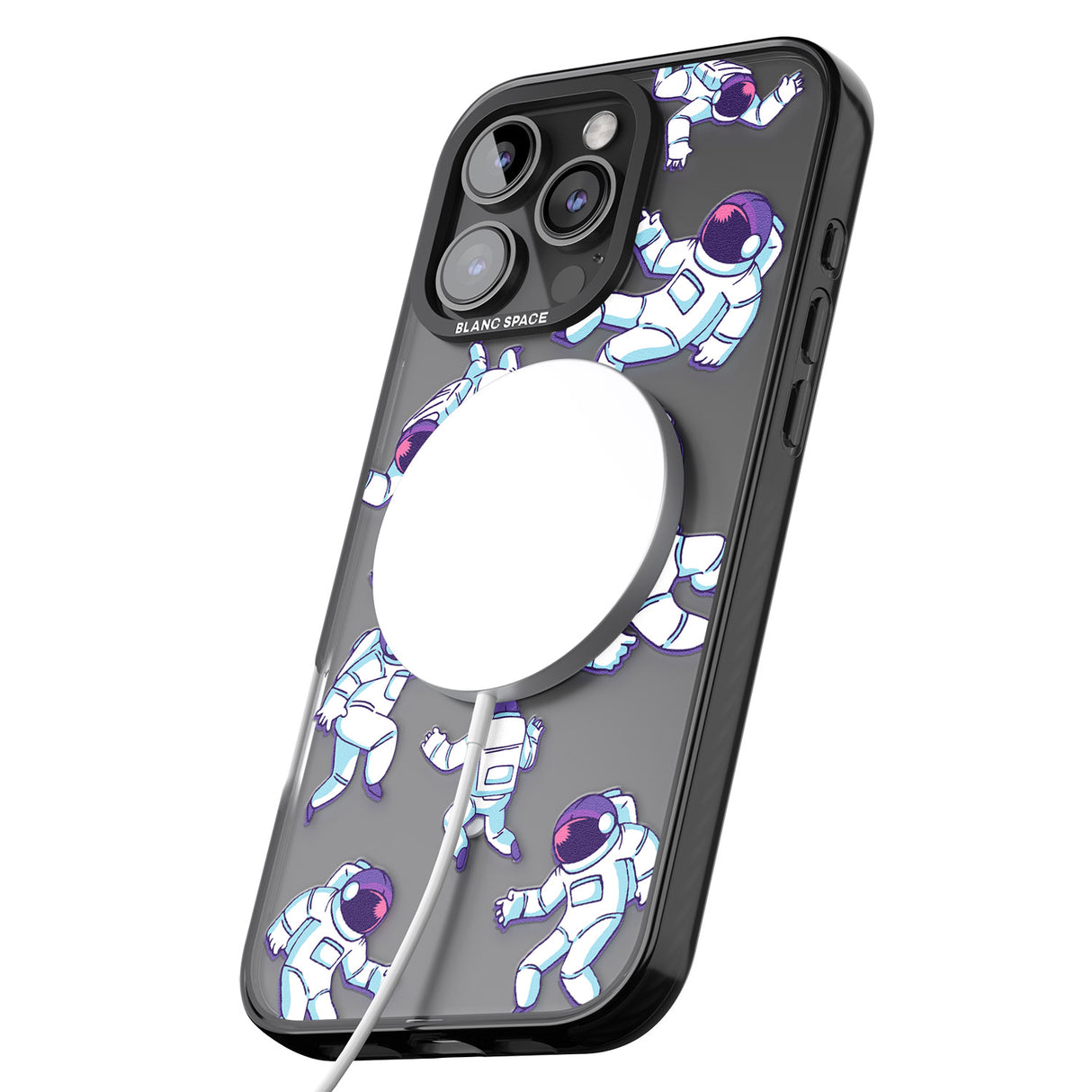 iPhone 16 Pro Max Astronaut Pattern Black Impact Phone Case