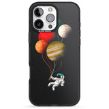 iPhone 16 Pro Max Astronaut Balloon Planets Black Impact Phone Case