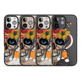 iPhone 16 Pro Max Sugar Skull Flowers Black Impact Phone Case