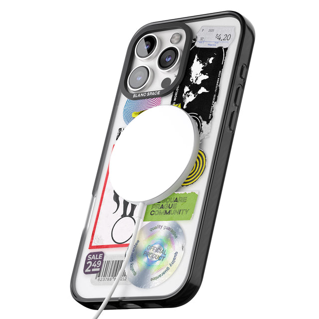 iPhone 16 Pro Max Peeled Sticker Mix Black Impact Phone Case