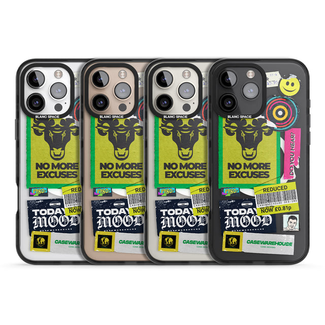 iPhone 16 Pro Max No More Excuses Sticker Mix Black Impact Phone Case