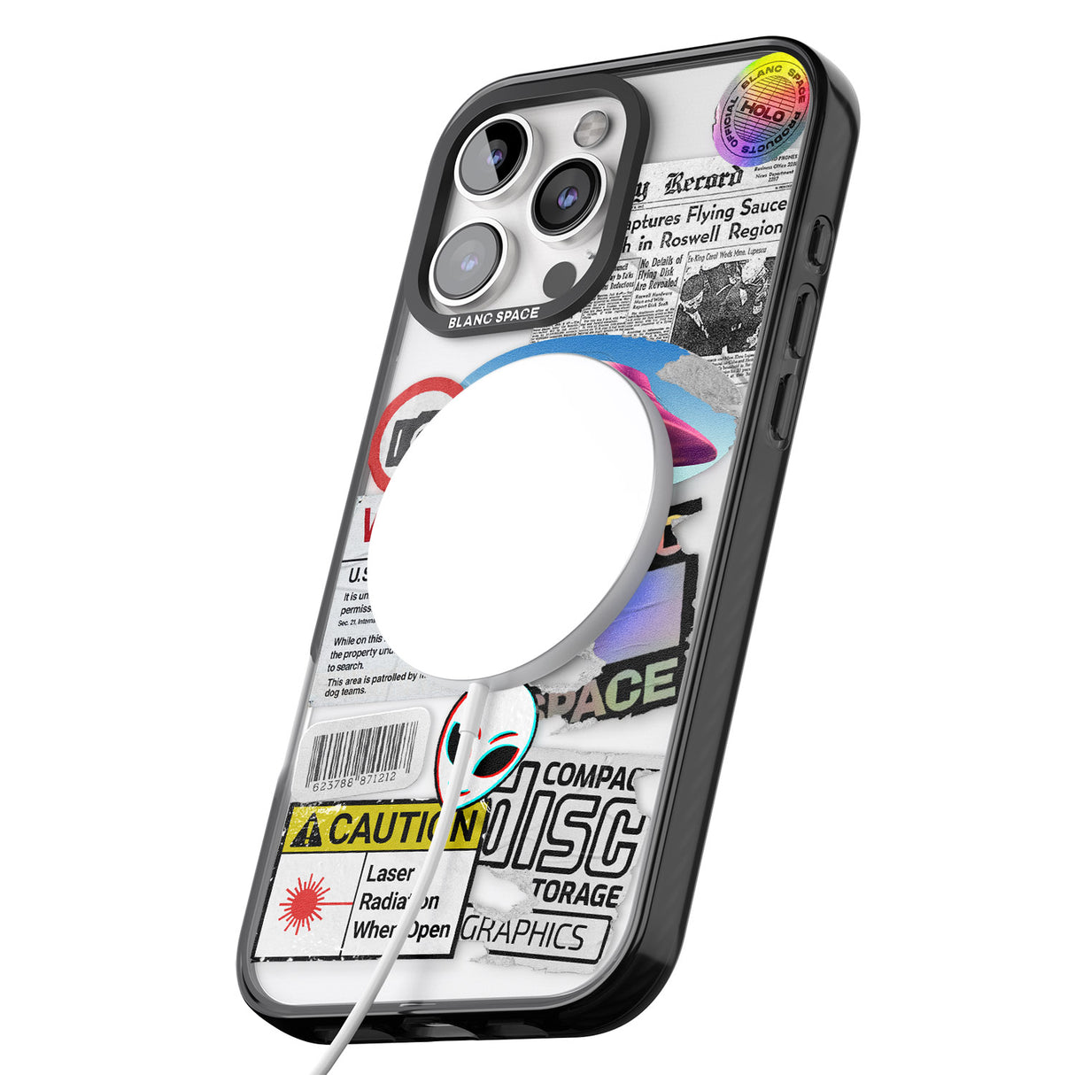 iPhone 16 Pro Max Cosmic Encounters Black Impact Phone Case